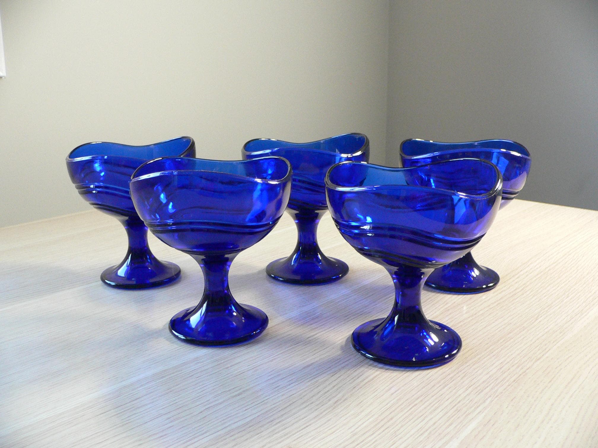 Bormioli Rocco Cobalt Blue Bowls - Etsy