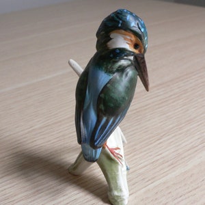 Vintage Goebel Kingfisher Figurine: Hand-Painted West Germany Porcelain