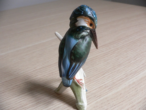 Vintage Goebel Eisvogel Figur: Handbemaltes West Germany Porzellan