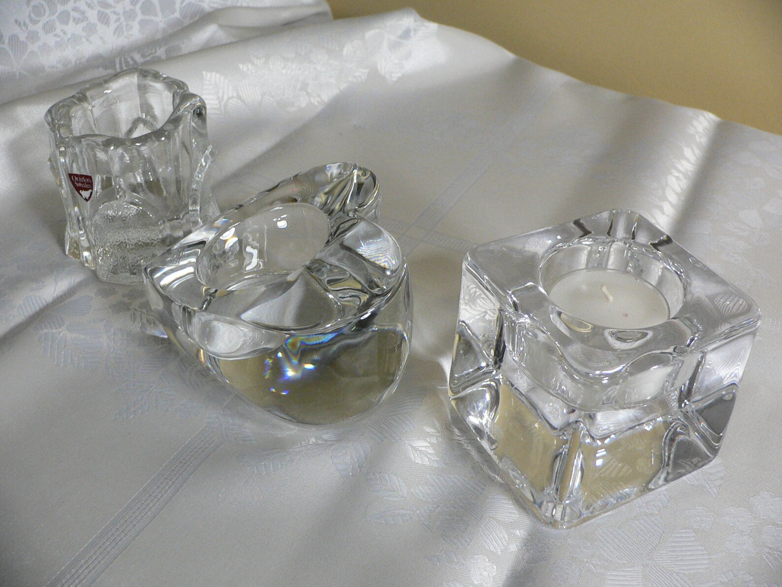 Vintage Orrefors Sweden Crystal Votive Vigil Candle Holder Etsy