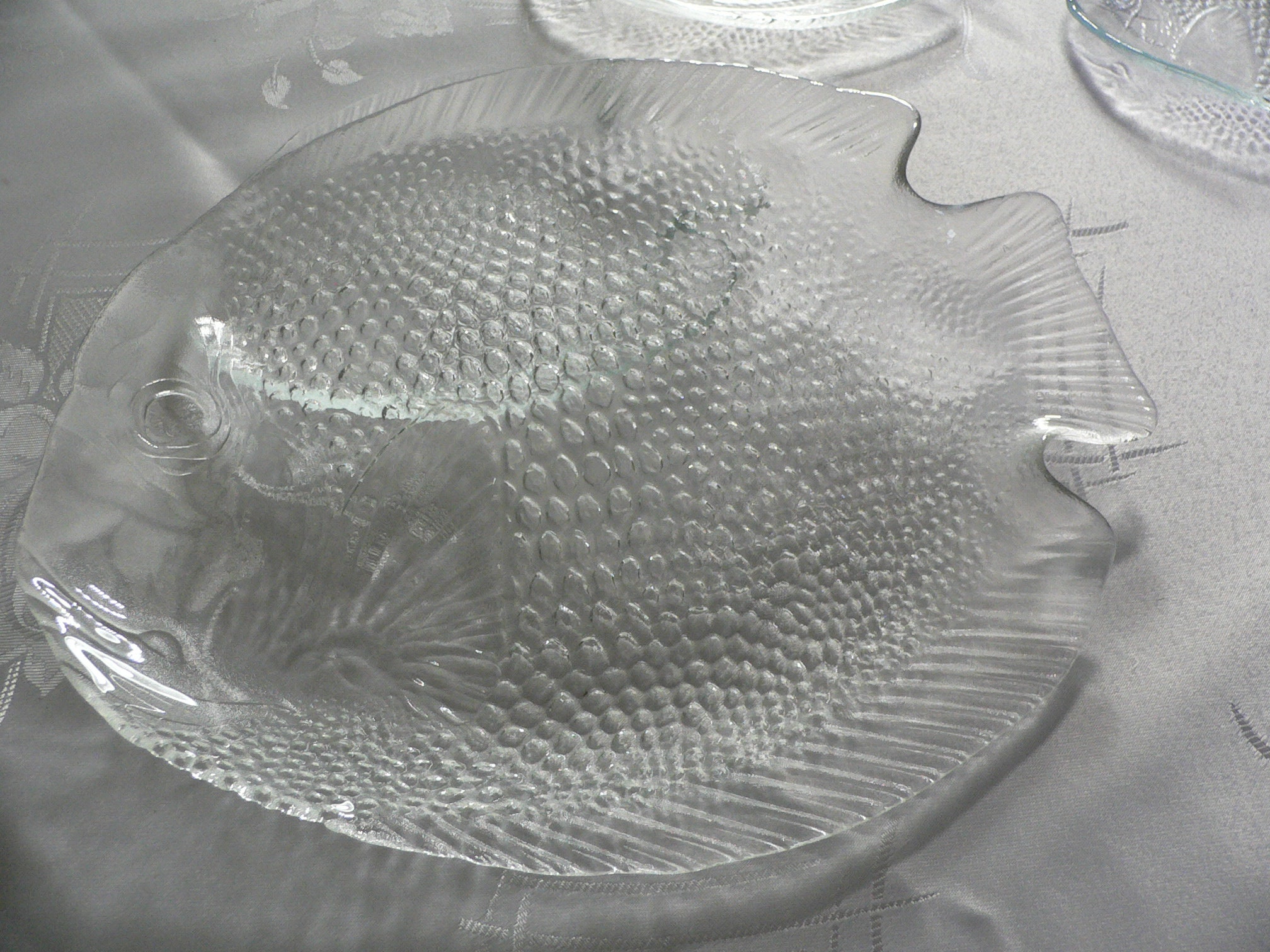 Vintage Arcoroc France Fish Shaped Glass Plates Set of 7.retro Etsy