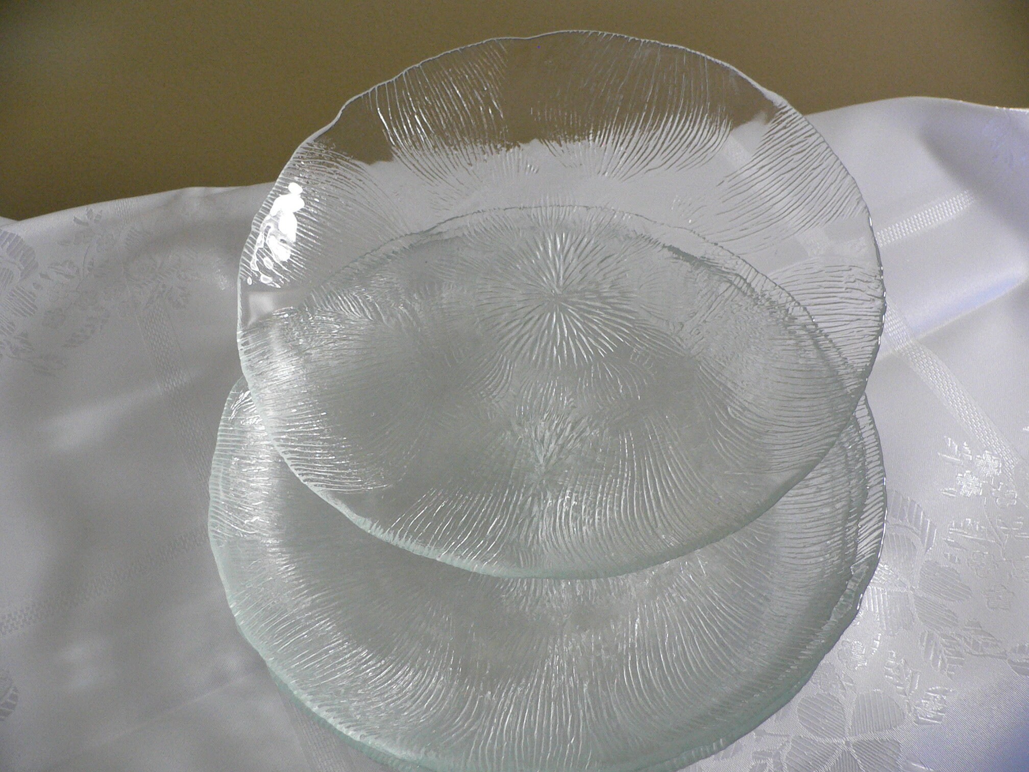 Vintage Arcoroc France Glass Salad Dessert Plates With Fleur Etsy Israel