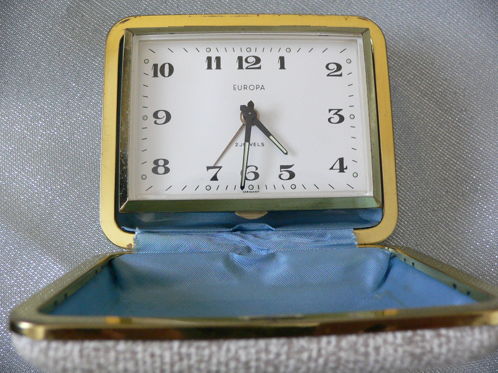 Vintage Europa travel clock.Folding clock Europa.Travel wind Etsy