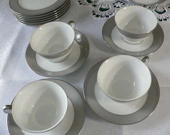 Platina by Sango Japan White With Grey Band and Platinum