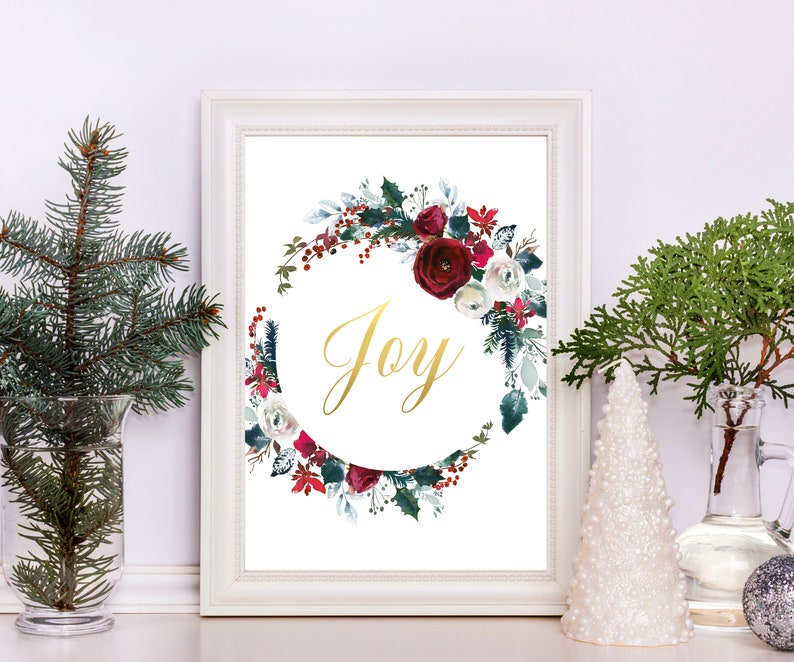 Joy Sign Printable Christmas Printable Joy Art print | Etsy