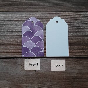 24 mermaid scales cardstock gift tags