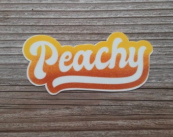 Peachy waterproof vinyl sticker