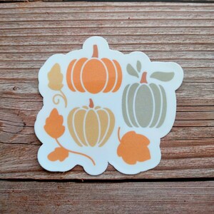 Fall pumpkins vinyl sticker