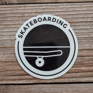 Skateboarding vinyl sticker