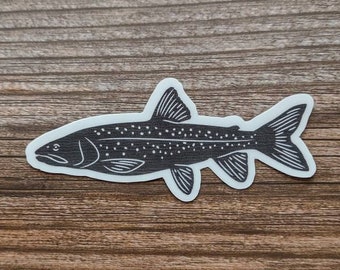 Fish vinyl laminated sticker