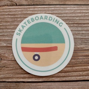 Skateboarding vinyl sticker