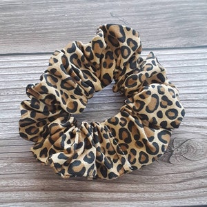 Animal print cotton scrunchies