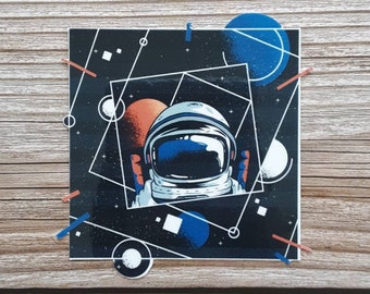 Astronaut waterproof vinyl stickers