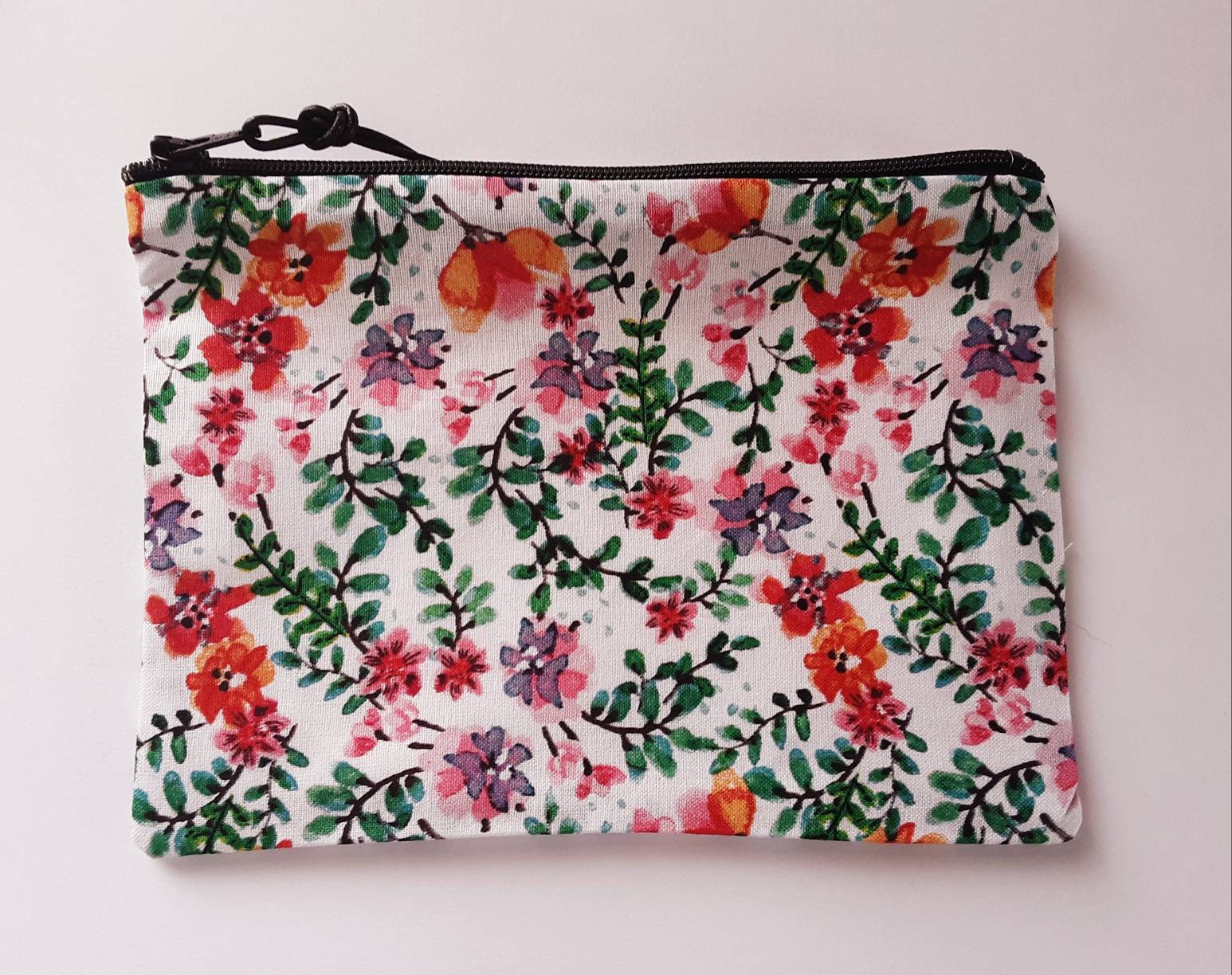Floral Zipper Pouches Floral Pouches Floral Bags Floral Etsy