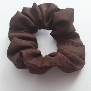 Brown scrunchies, cotton fabric scrunchies, handmade scrunchies