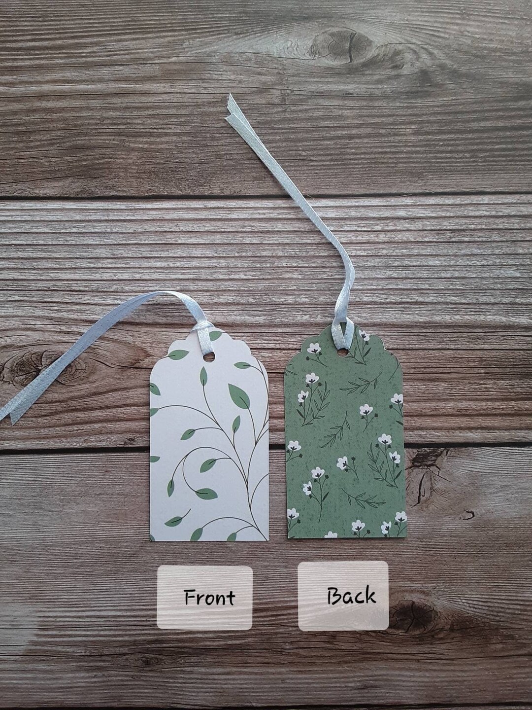 Floral Cardstock Gift Tags With Ribbon Etsy