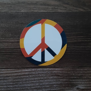 Peace sign waterproof vinyl sticker