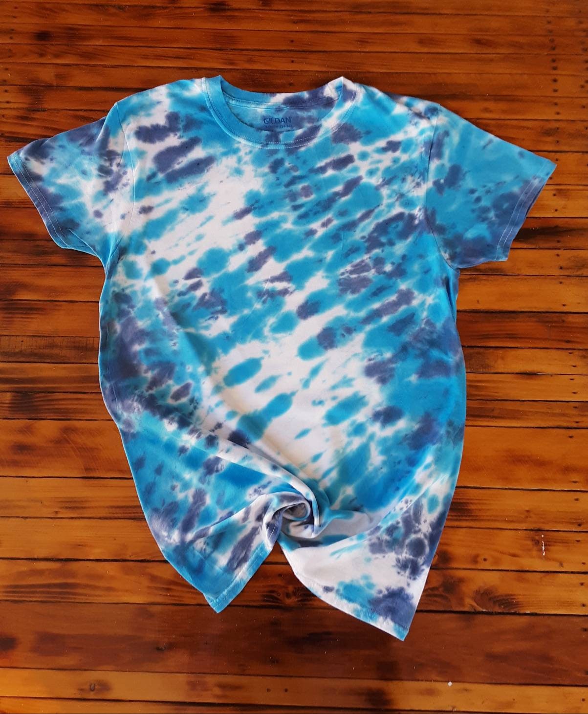 Camiseta tie dye best sale azul