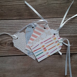 24 miscellaneous randomly selected cardstock gift tags