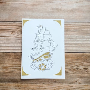 Sailing Boat Blank Card