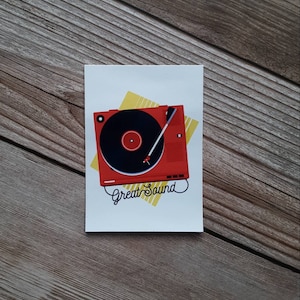 Vinyl record player, retro record player, vinyl album player, car decal, vinyl stickers