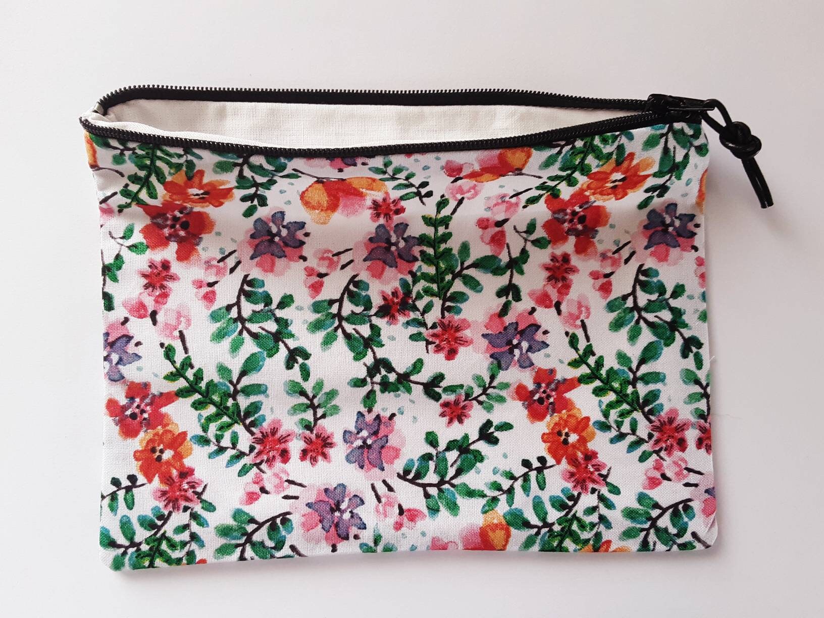 Floral Zipper Pouches Floral Pouches Floral Bags Floral Etsy