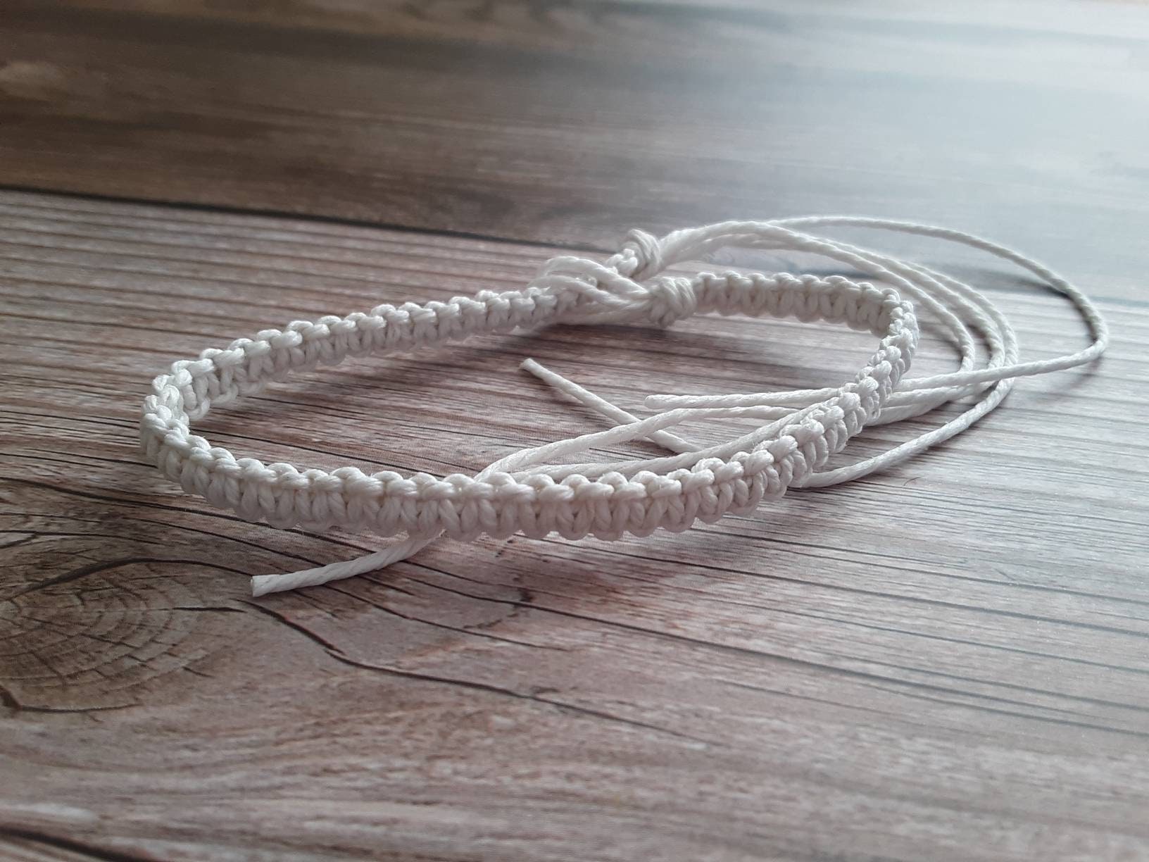 Hemp Tie Square Knot Bracelet Etsy Australia