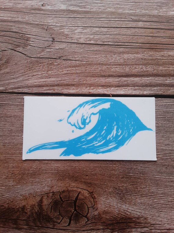 Beach Wave Waterproof Vinyl Sticker | Etsy