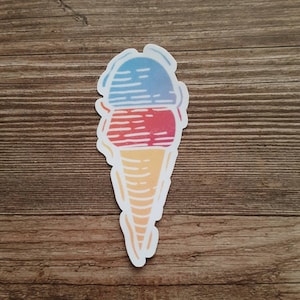 Ice cream cone vinyl sticker
