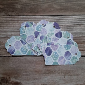 Mermaid scales cardstock gift tags