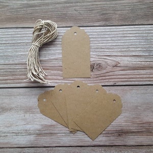 Étiquettes-cadeaux de porte-cartes poids lourds, étiquettes-cadeaux Kraft cardstock