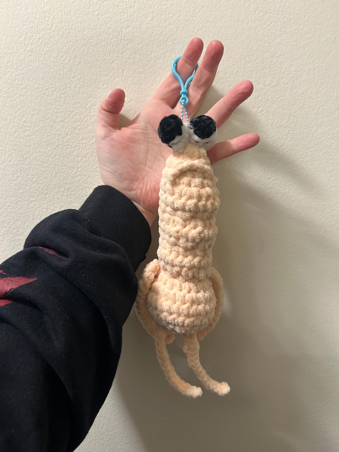 Crochet Marcus the Worm Plush Keychain - Etsy