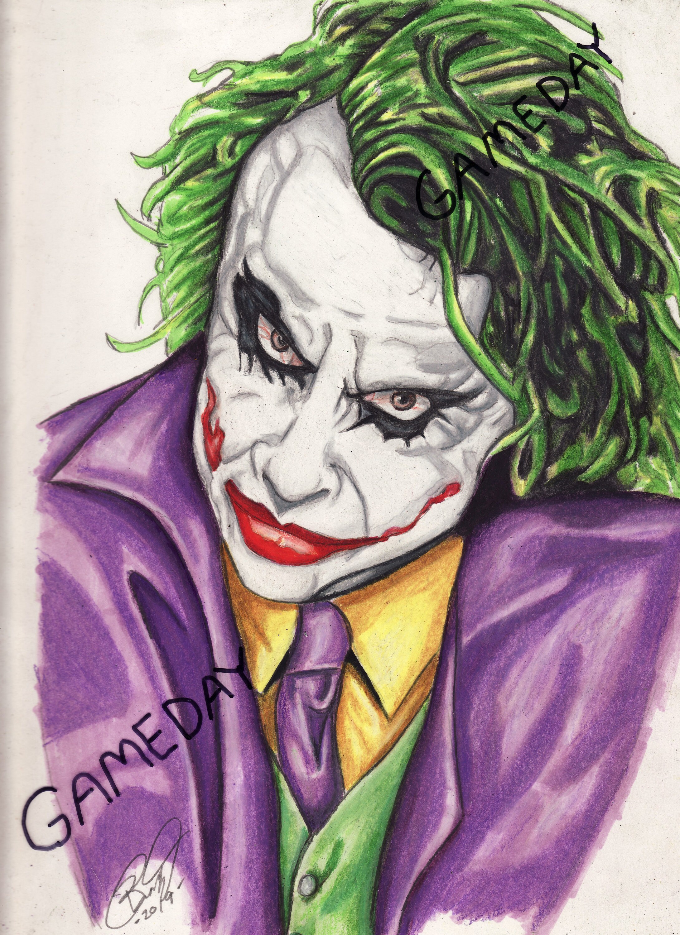 Heath Ledger Joker Print Etsy