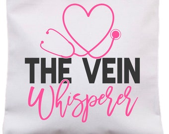 The Vein Whisperer - Bright White Custom Tote Bag - Nurse Themed