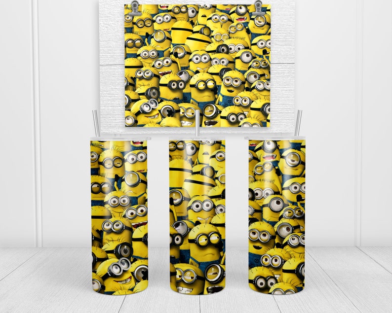 Multi Minions 20oz Skinny Tumbler Stainless Steel From Our Minions Collection image 1