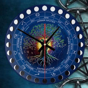 Moon Phase - Pre-Printed - Custom 20cm or 30cm- Battery Operated Glass Wall Clock