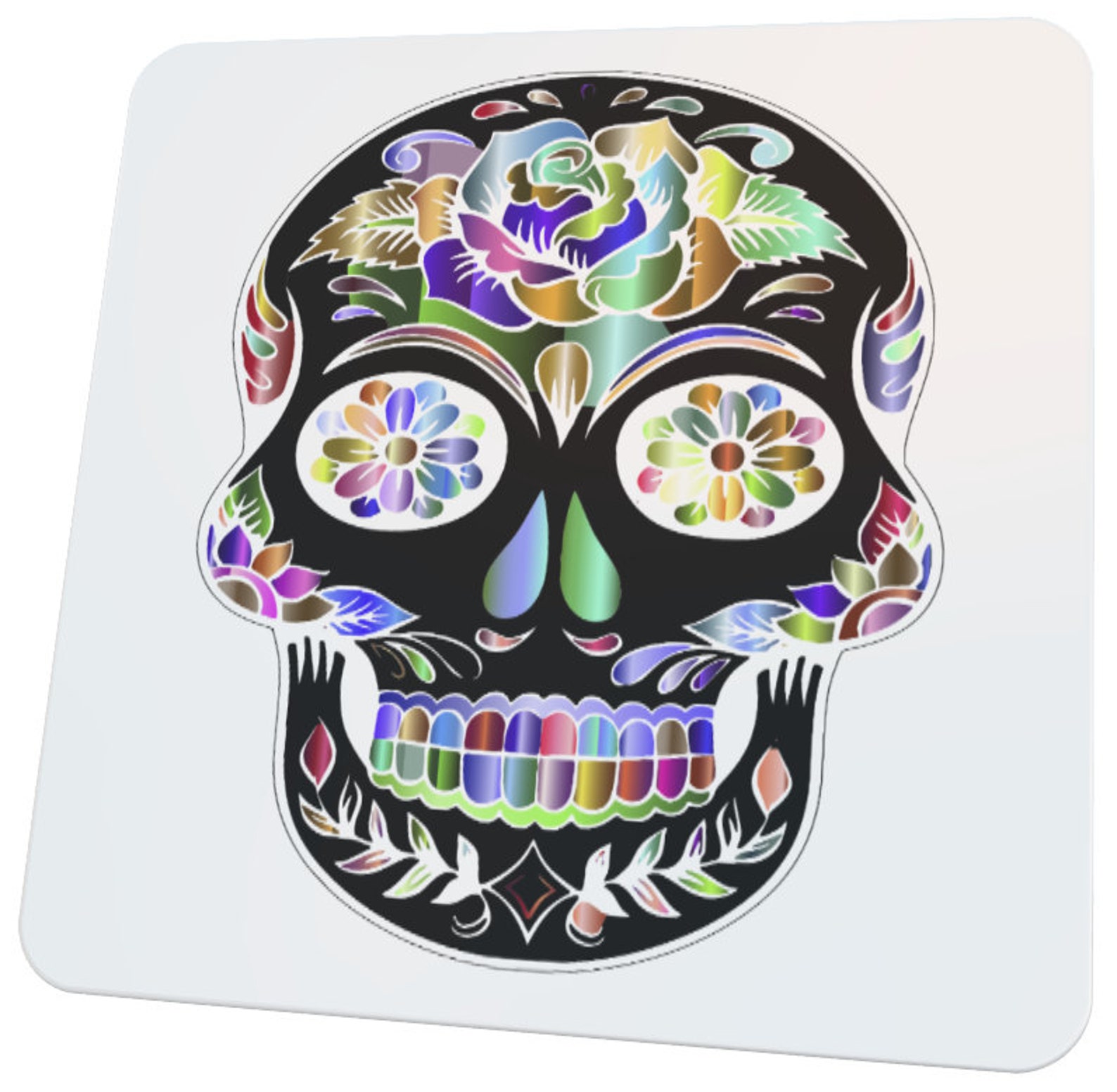 Candy Skull Style 1 Glossy Mug Coaster or Set of Both - Etsy UK