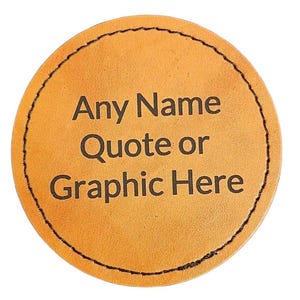 Personalised Laser Engraved Faux Leather Patches - Assorted Shapes and Colours