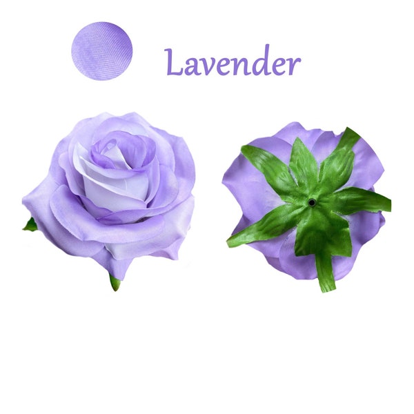 Pack de 10-30-50: Lavanda hecha a mano Open Rose para usted bricolaje ramo corsage boutonniere arco pew flores pastel toppers