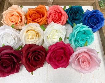 Stemless loose roses-perfect for making Bouquet corsage centerpiece picture frame arch decors