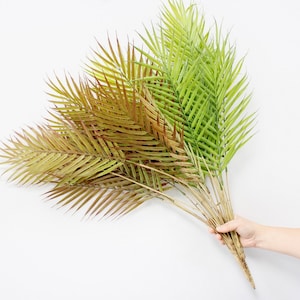31" Quality Artificial lifelike Palm leaves-15 stems per bush- ready to decor or cut to make arrangements tropical home wedding