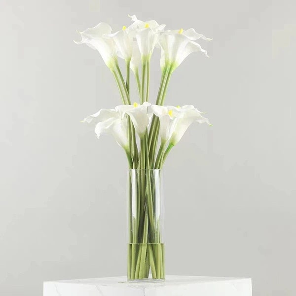 Pack of 6 Stems-Elegant 18" or 31" Extra Large Bloom Real Touch Large Bloom Calla lily