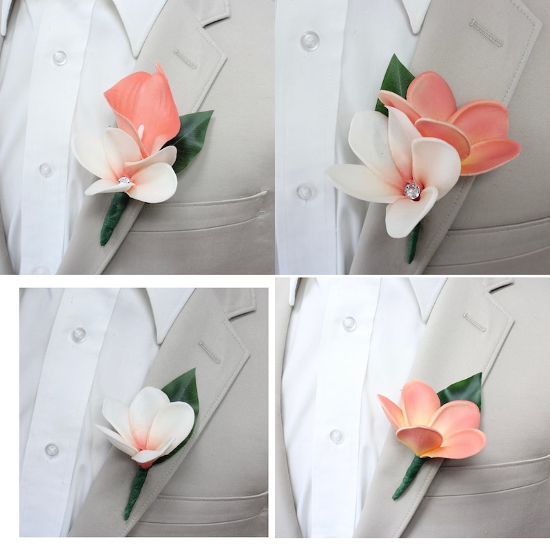 Shipping from GA, USA-Real touch Plumerias Frangipani flower head bloom no stem centerpiece corsage boutonniere arrangements image 8
