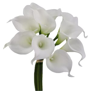 USA 1-DAY PROCESSING 10pc Real Touch calla lily Perfect small bloom for making boutonniere corsage bouquet centerpieces wreath
