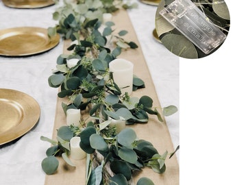 70-inch LED Eucalyptus Garland: Lush Green Table Centerpiece