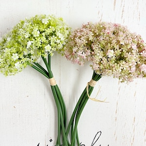 Pack of 5 stems-Artificial Hydrangea seeds sedum soft plastic