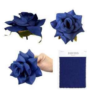 Große Polyester Rosenköpfe: DIY Anstecksträußchen Kuchen Dekor, 4 &quot;Blüte (50er Set)