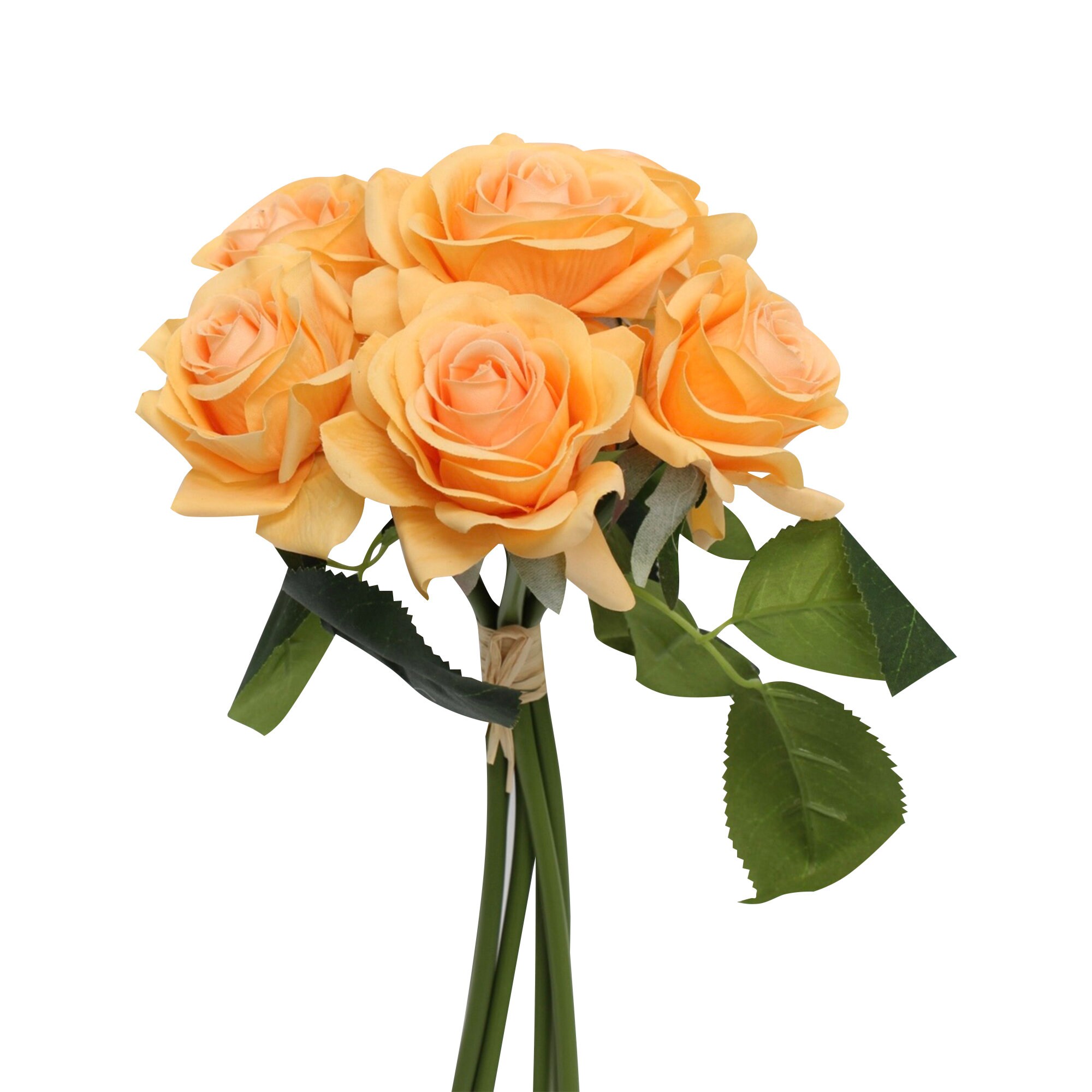 Real Touch Rose Bouquet - Artificial Silk Flowers, Bendable Stems (set ...