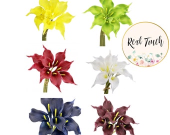 Pack of 9 Stems-Large Bloom real touch calla lily