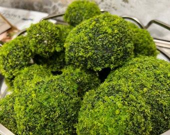 Pack of 12pc- Assorted Artificial Lifelike Moss Rocks-half foam shell